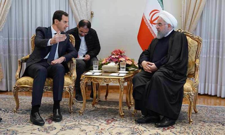 President of the Syrian regime Bashar al-Assad and Iranian President Hassan Rouhani - February 25, 2019 (Presidency of the Republic of Syria)