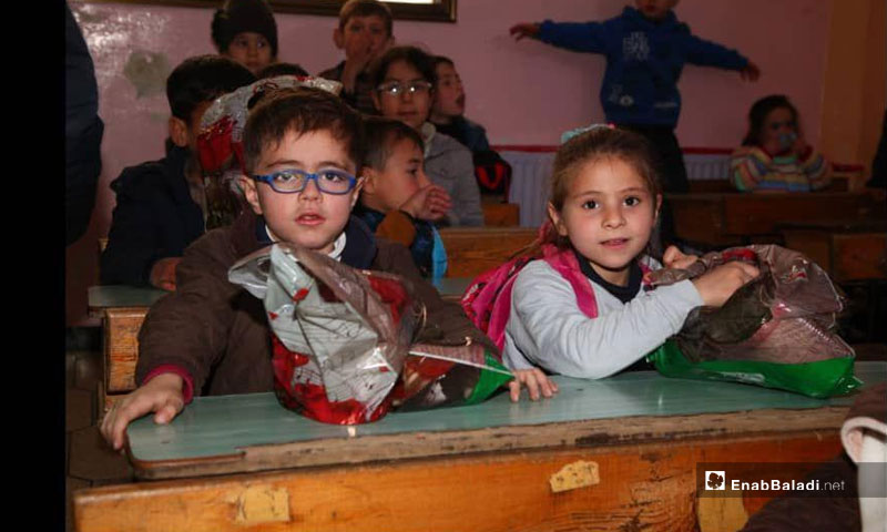 Children with special needs at Sanad Center in Kafr Takharim, Idlib countryside (Enab Baladi)