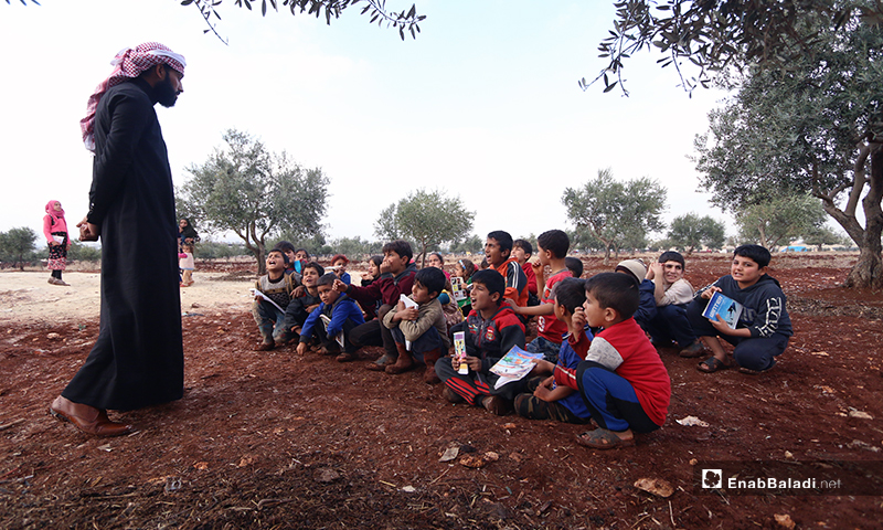 Children of Sinjar al-Kahraba camp do not have access to formal education for their second year in northern Idlib