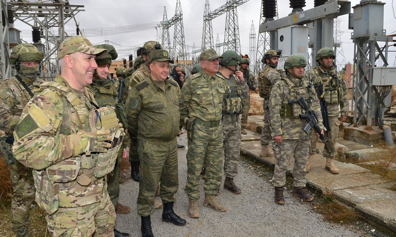 Members of the Turkish Russian troops in the Mabrouk refugee camp (Turkish Ministry of National Defense)