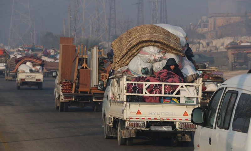 A mass exodus of civilians from Maaret al-Numan— 20 December 2019 (Syrian Civil Defense)