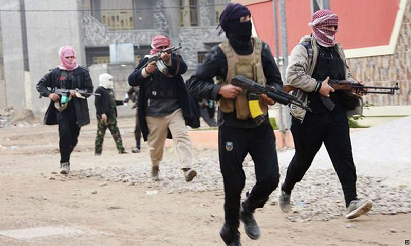 ISIS fighters during the battles near the Syrian-Iraqi border - 2014 (Reuters)