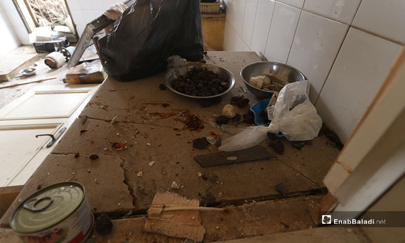 Food of a Syrian family in the western countryside of Aleppo before the bombardment of the regime forces and Russia- 18 January 2020 (Enab Baladi)
