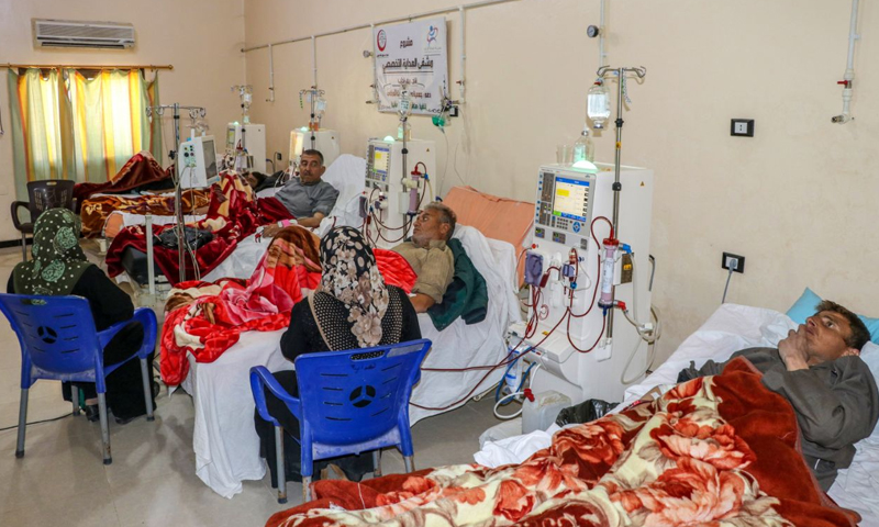 Patients suffering from kidney disease at Al-Hidaya Specialist Hospital in Qah town on the Syrian-Turkish border - December 2019 (Al-Hidaya Specialist Hospital)