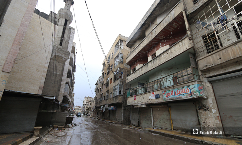 The town of Ariha is empty of its residents due to the shelling and the advance of the Syrian regime forces  - 8 February 2020 (Enab Baladi)
