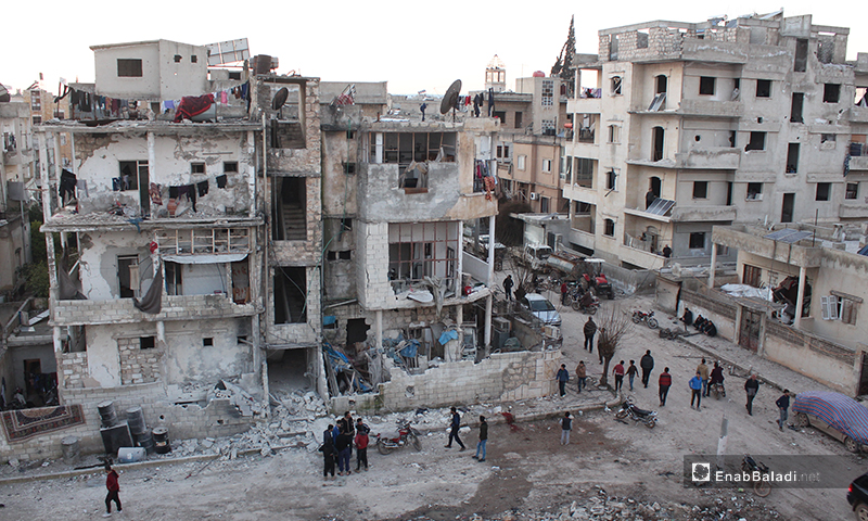 The Syrian regime forces targeted a school housing IDPs in the town of Ma