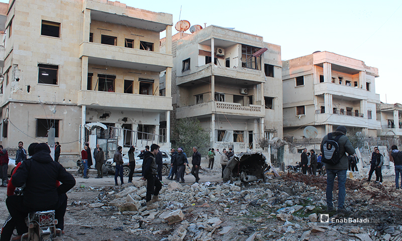 The Syrian regime forces targeted a school housing IDPs in the town of Ma