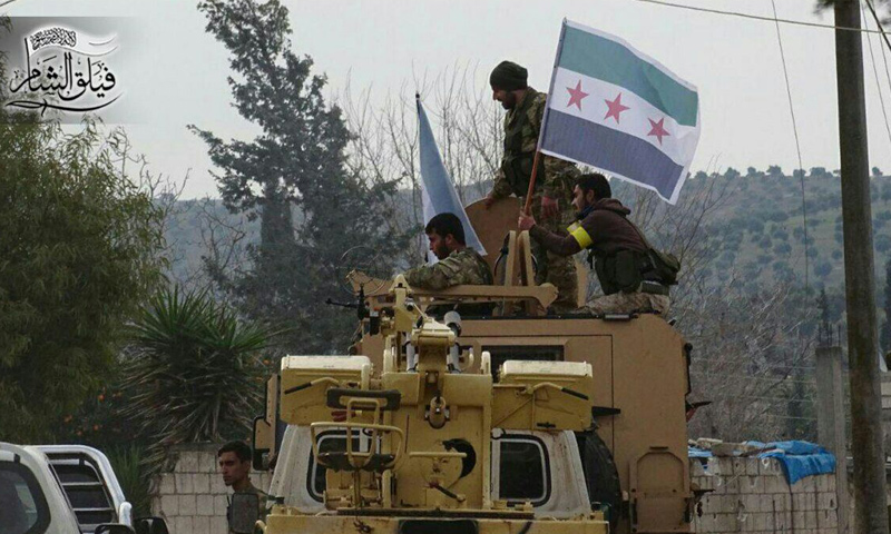 Members of the Sham legion faction in the battles of Afrin area - 23 February 2018 (Sham Legion)