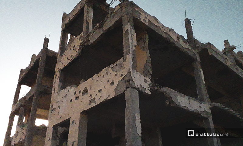 Images reveal the destruction of the Libyan Company east of al- Lujain town in Syria’s Daraa – 11 June 2020 (Enab Baladi – Daraa province)