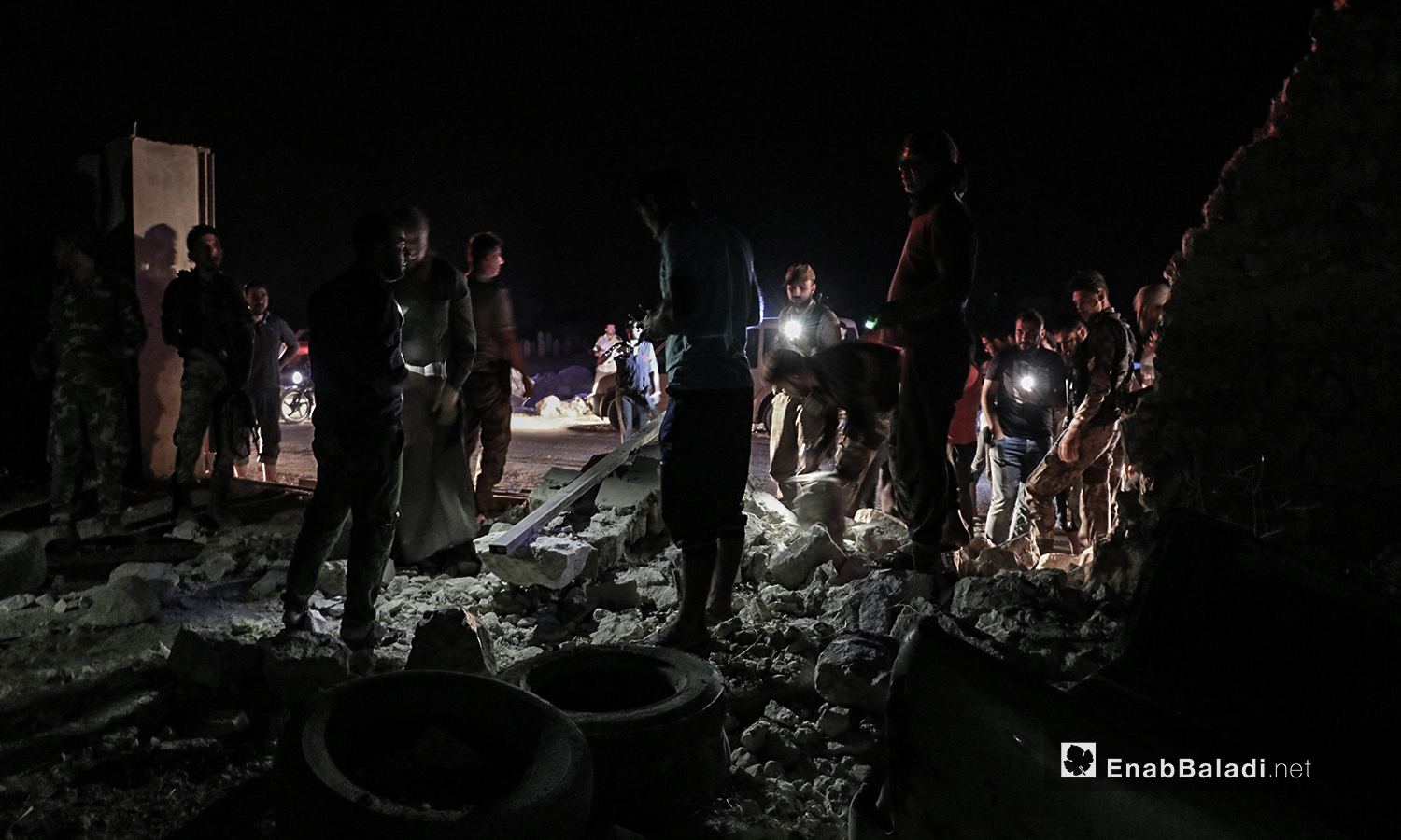 The explosion of an improvised explosive device (IED) in one of the agricultural lands on the outskirts of al-Bab city in the northeastern Aleppo countryside – 27 July 2020 (Enab Baladi / Asim Melhem)
