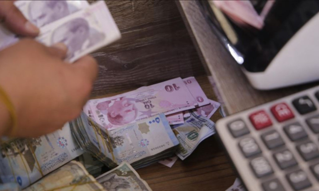 An expressive picture of the Syrian pound and the Turkish lira - 17 August 2020 (f5haber)