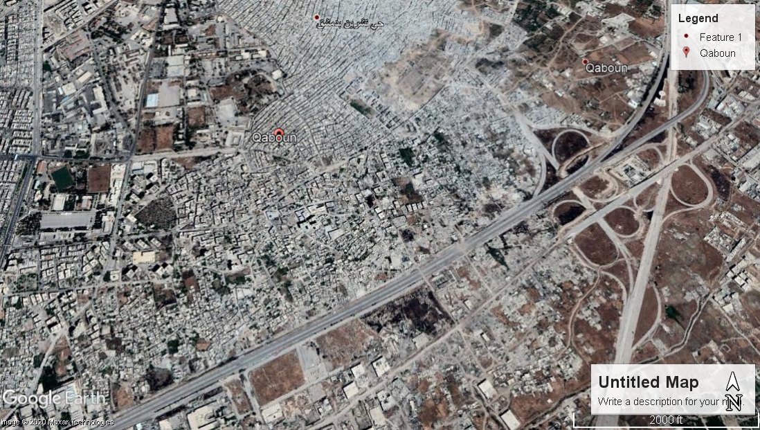 An image of the al-Qaboun neighborhood from Google Maps - 06 May 2017
