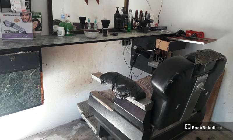 Barbershop in Daraa - January 2021 (Daraa—Halim Muhammad).
