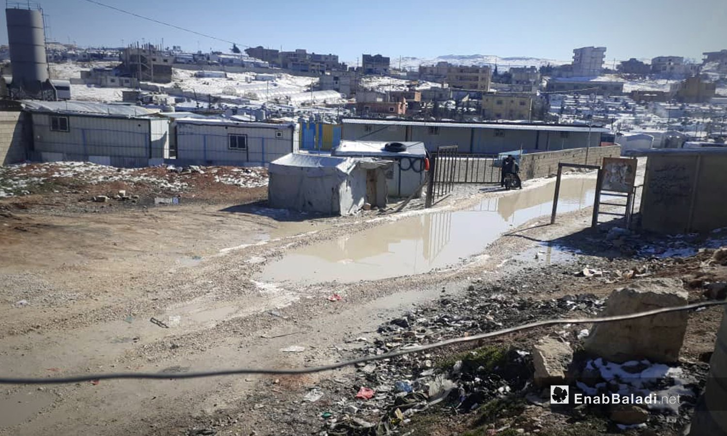 Syrian refugee camps in Arsal town in the far northeast of the Lebanese Beqaa governorate after the snowstorm that hit the town - 21 January 2021 (Enab Baladi)