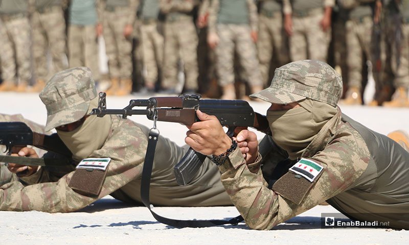 New batch of fighters to join the operation Peace Spring forces, after completing military training by the Syrian National Army (SNA)— 11 October 2019 (Enab Baladi)