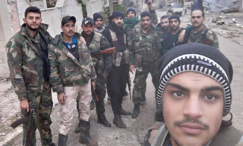 Militants of the 4th Armoured Division, affiliated with the Syrian regime, in Daraa — 1 October 2020 (Al-Ghaith group of the 4th Division’s Facebook page)