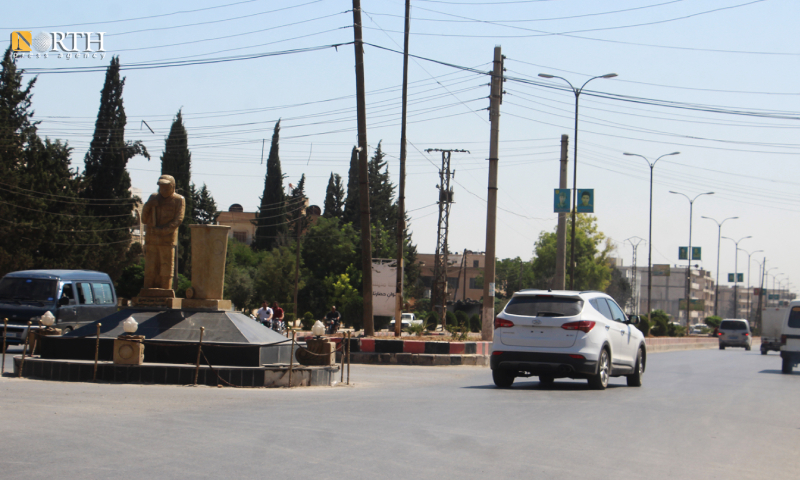 The Sanitary Workers Roundabout, central Manbij (North Press)