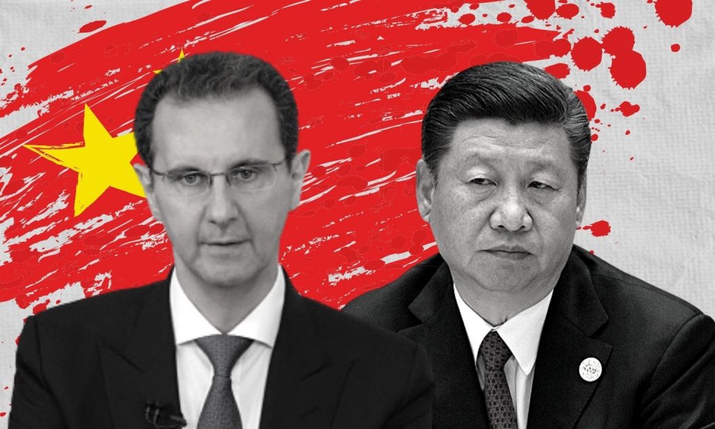 Chinese President Xi Jinping and the head of the Syrian regime Bashar al-Assad (edited by Enab Baladi)