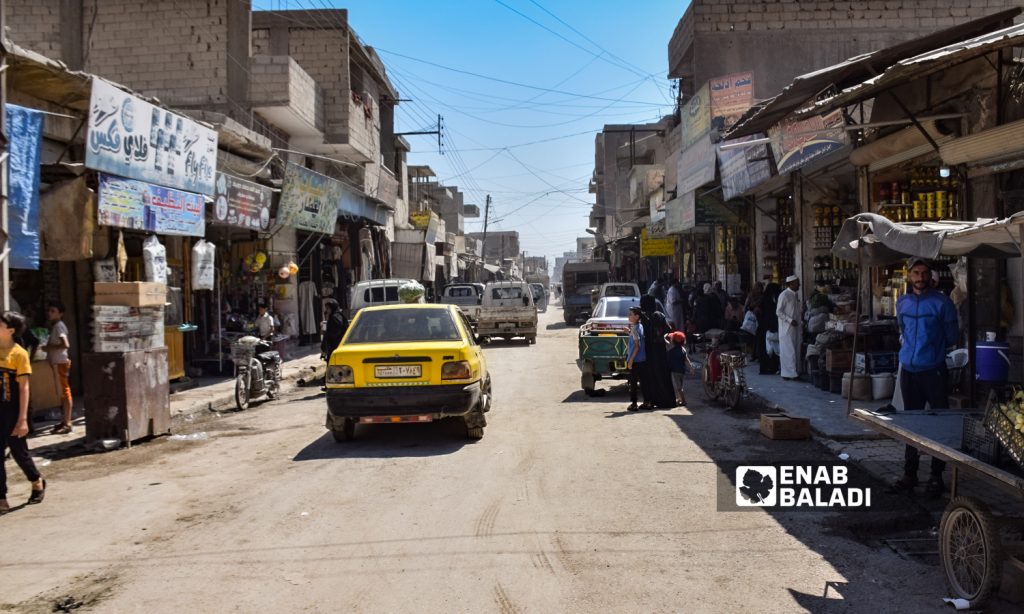 Quwatli Street in the eastern side of the city of Raqqa- 23 August 2021(Enab Baladi/Hussam al-Omar)