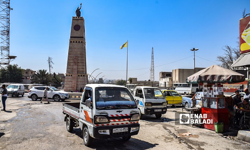 Raqqa's clock tower roundabout-22 August 2021(Enab Baladi/Hussam al-Omar)