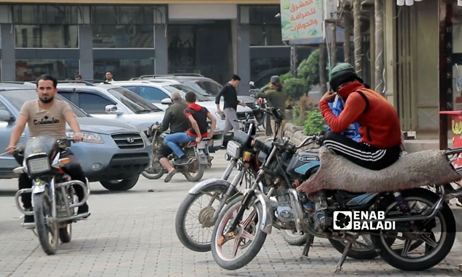 Motorcycles in Azaz city in the northern Aleppo countryside - 23 September 2021 (Enab Baladi / Walid Othman)