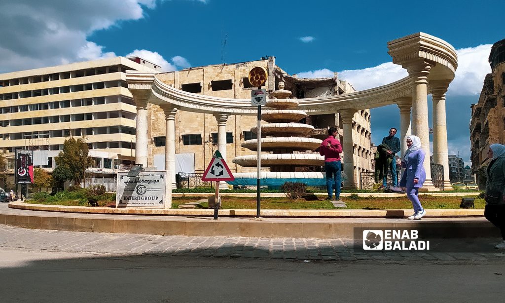 The Saba'a Bahrat roundabout in the old city of Aleppo - 18 July 2021(Enab Baladi/Saber al-Halabi)