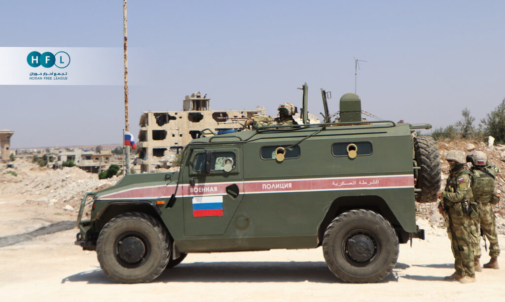 Russian Military Police in the al-Arbaeen neighbourhood (Horan Free League)