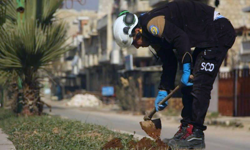 The reforestation initiative launched by the Syria Civil Defence (SCD) to preserve the environment and climate in northwestern Syria - 26 November 2020 (Syria Civil Defence)