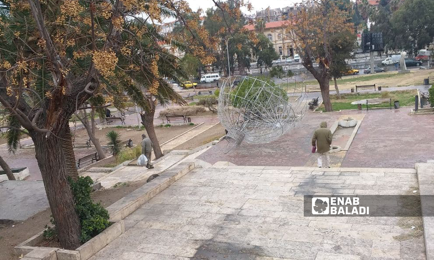 The al-Jalaa public park in Damascus - 23 January 2022 (Enab Baladi / Hassan Hassan)
