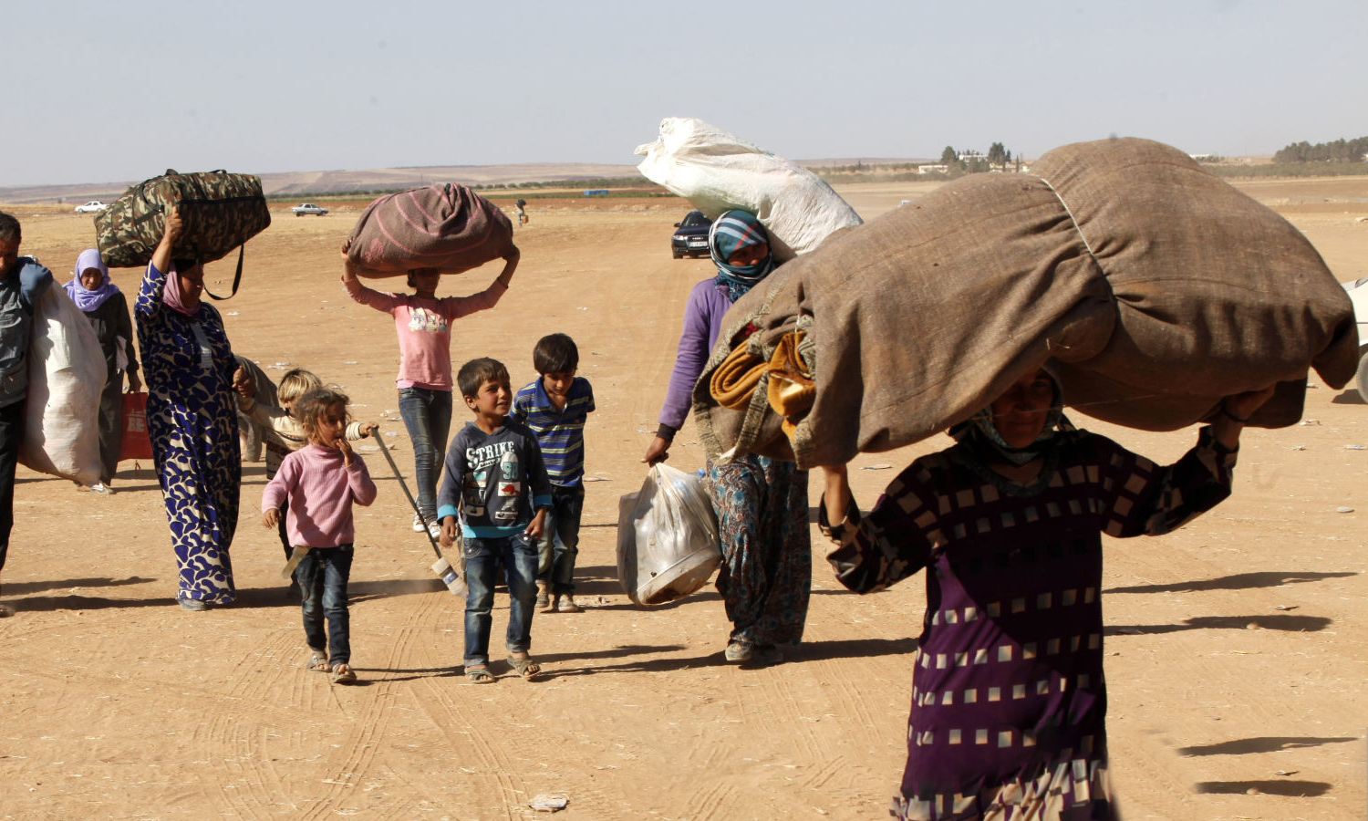 Syrian displaced people in northeast Syria - 2020 (AFP)