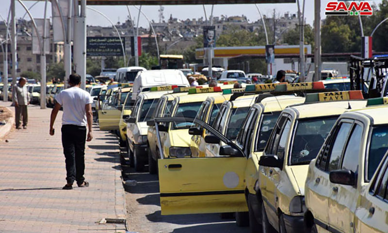 Taxi traffic jam in Damascus (SANA)