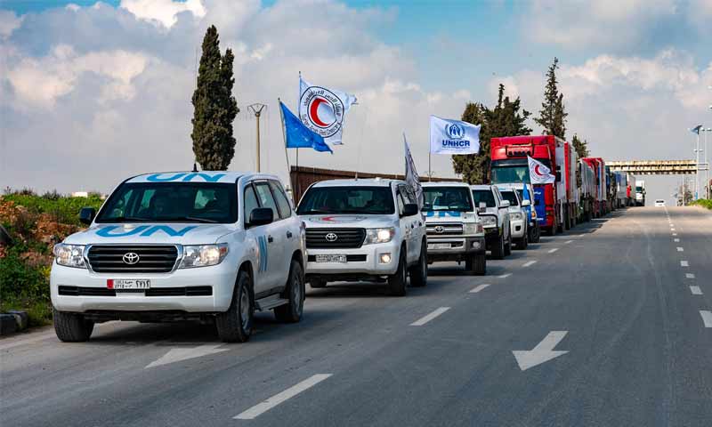 The entry of a United Nations aid convoy to Manbij with the help of the Syrian Arab Red Crescent - 7 March 2019 (UNHCR)