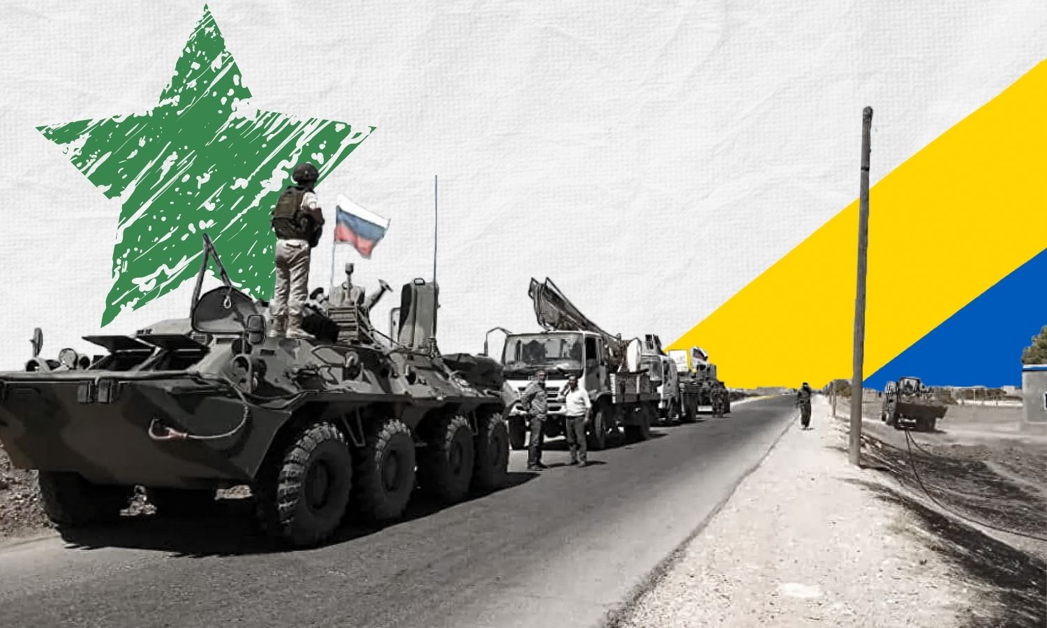 Russian military convoy in Syria (edited by Enab Baladi)
