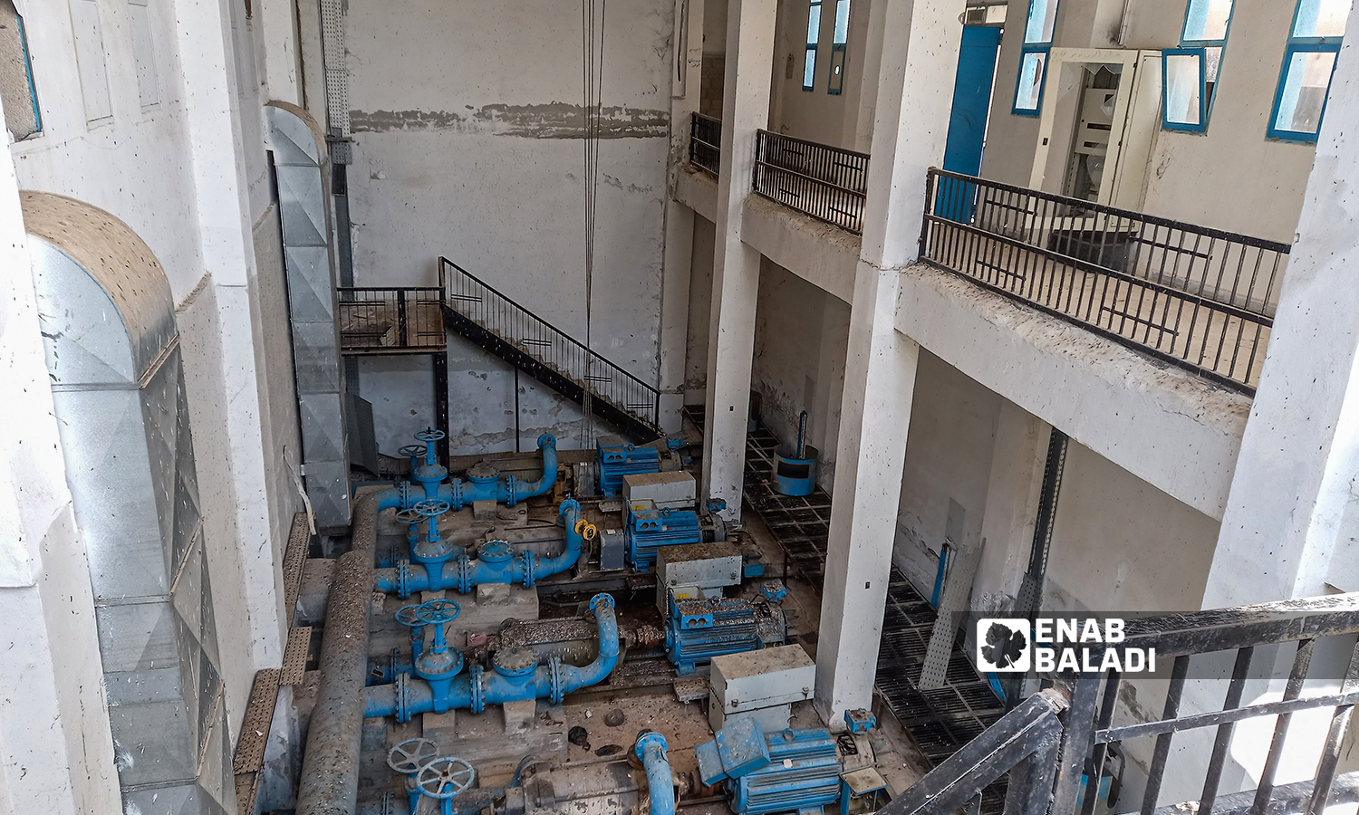 Oyoun al-Abed water pumps in al-Ajami town in the western countryside of Daraa - 9 August 2021 (Enab Baladi / Halim Muhammad)