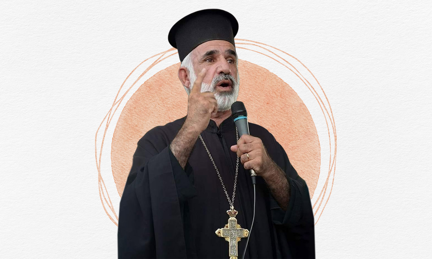 Priest George Rafik Hosh (edited by Enab Baladi)