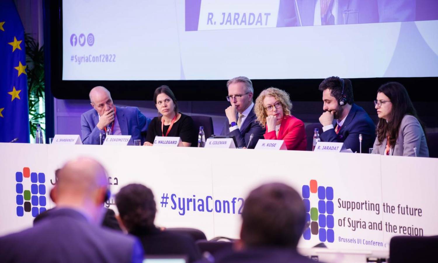 Part of the attendees at the Brussels VI Conference on supporting the future of Syria and the region (conference site)