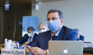Hadi al-Bahra, the head of the Syrian opposition delegation to the constitutional committee talks (UN)