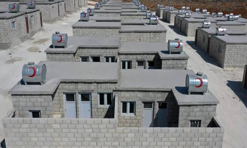 Concrete houses built by the Turkish Red Crescent for the displaced in northern Syria (Turkish Red Crescent)