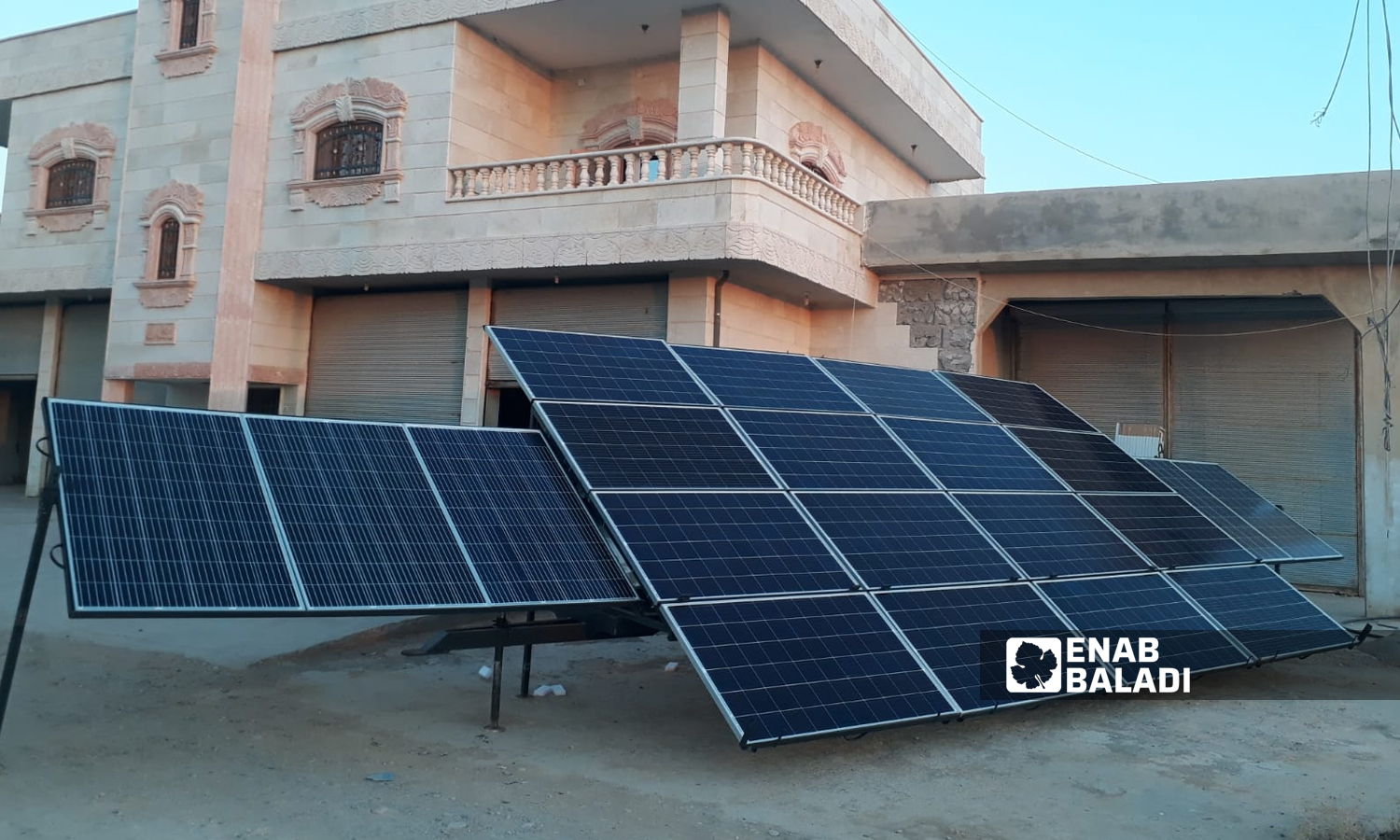 Solar panels in a house in the town of Qabasin in the eastern countryside of Aleppo - 9 June 2022 (Enab Baladi / Siraj Mohammad)