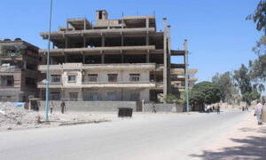 Al-Thakanah neighborhood in the center of Raqqa, northeastern Syria (North Press Agency)