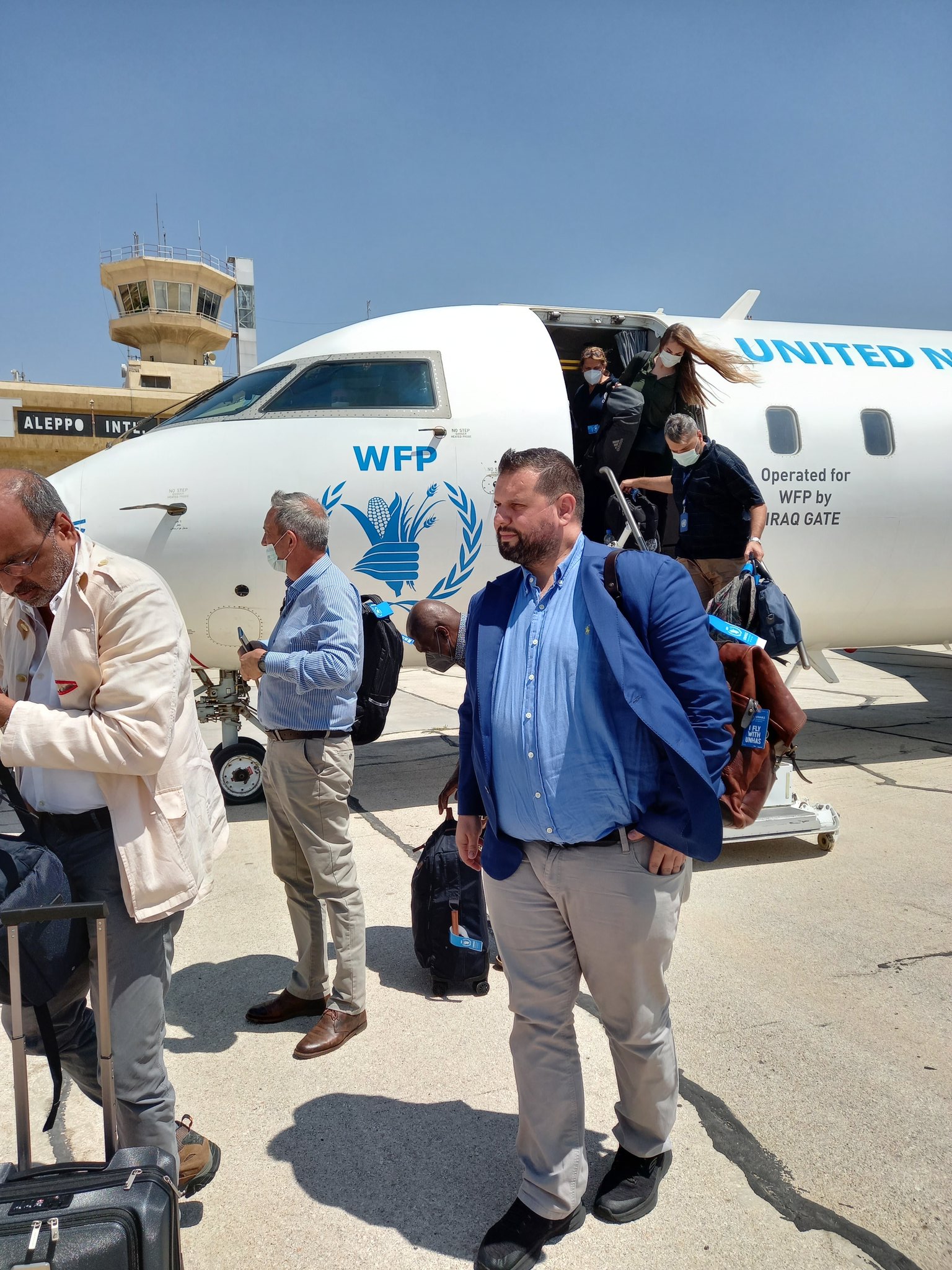 The Chargé d’Affaires of the European Union to Syria, Dan Stoenescu, on a visit to several Syrian cities - 8 August 2022 (UN Office for the Coordination of Humanitarian Affairs (OCHA) - Syria / Twitter)