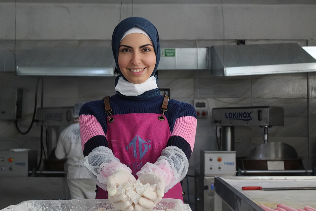 Syrian Amal Shammaa, owner of a small candy factory in the Turkish city of Gaziantep - 12 December 2020 (Anadolu Agency)