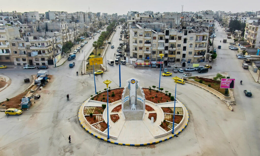 “Al-Shuhada” (Martyrs) roundabout in Idlib city - 22 May 2022 (Hatem al-Khader/Facebook)
