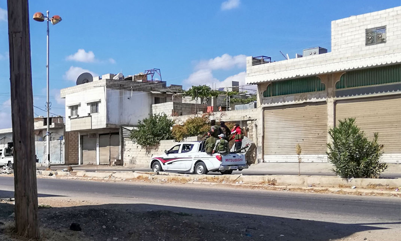 Fighters of the Russian-backed Eighth Brigade in Daraa as they entered Jasim city to participate in the military operation against IS sleeper cells - 15 October 2022 (Daraa 24)