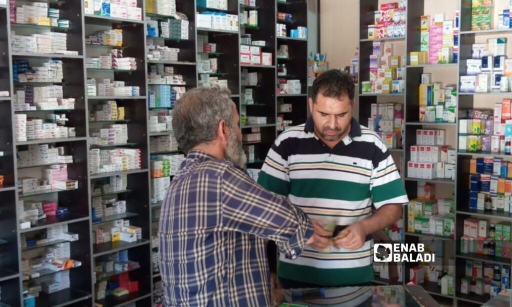 A person visits a pharmacy in the town of al-Dana in the northern countryside of Idlib to get medication - 25 October (al-Dana/Huda al-Kulaib)