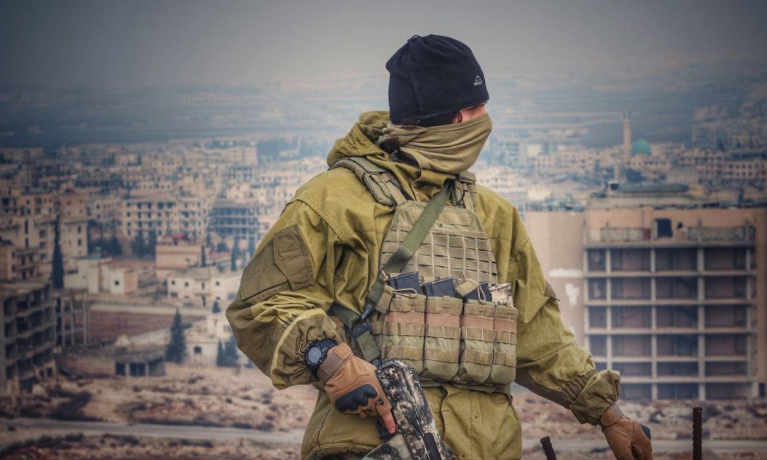 A fighter in the jihadist “al-Alban” group in northwestern Syria (Albanian Tactical)