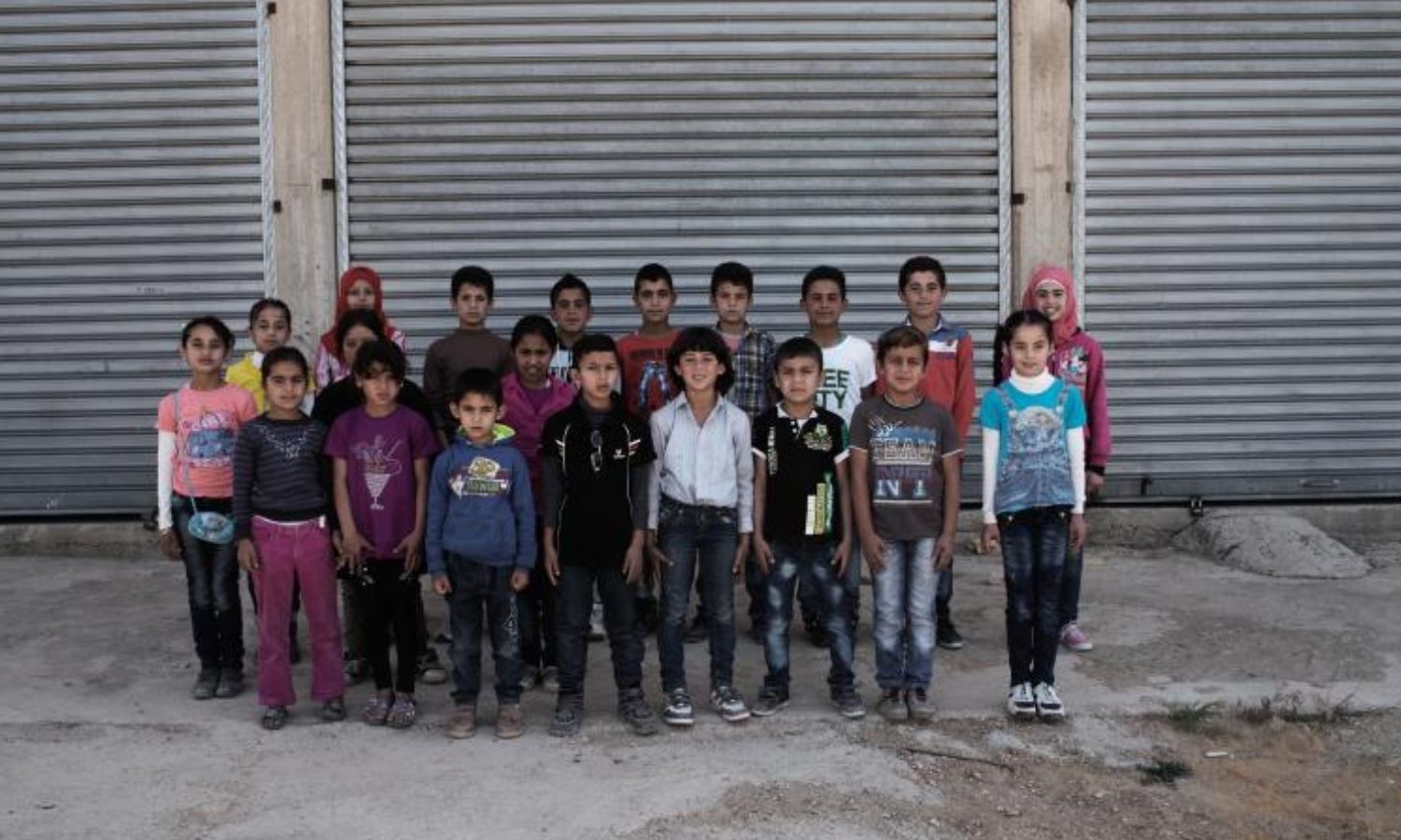 Only seven of the 20 Syrian refugee children in this photo are able to go to school in Lebanon - 23 January 2017 (UNICEF)