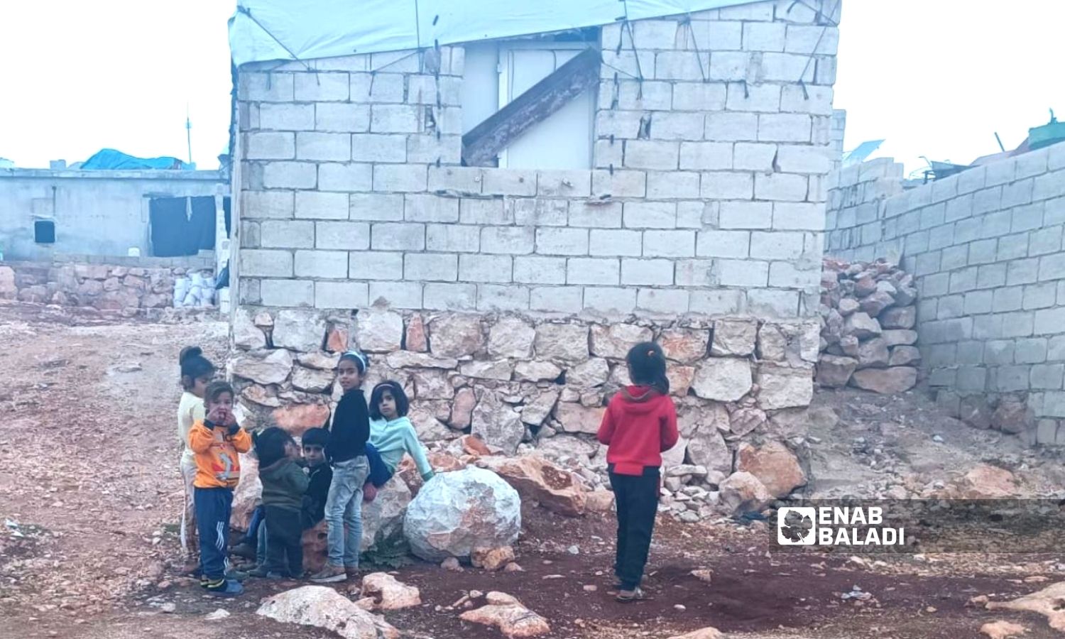 IDP children, including orphans, playing in the camp of Deir Hassan in northern Idlib governorate - 12 November 2022 (Enab Baladi/Huda al-Kulaib)