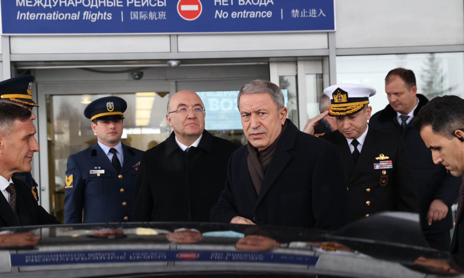 Turkish Defense Minister Hulusi Akar in Moscow to participate in the tripartite ministerial meeting with Russia and the Syrian regime - 28 December 2022 (Turkish Defense Ministry)