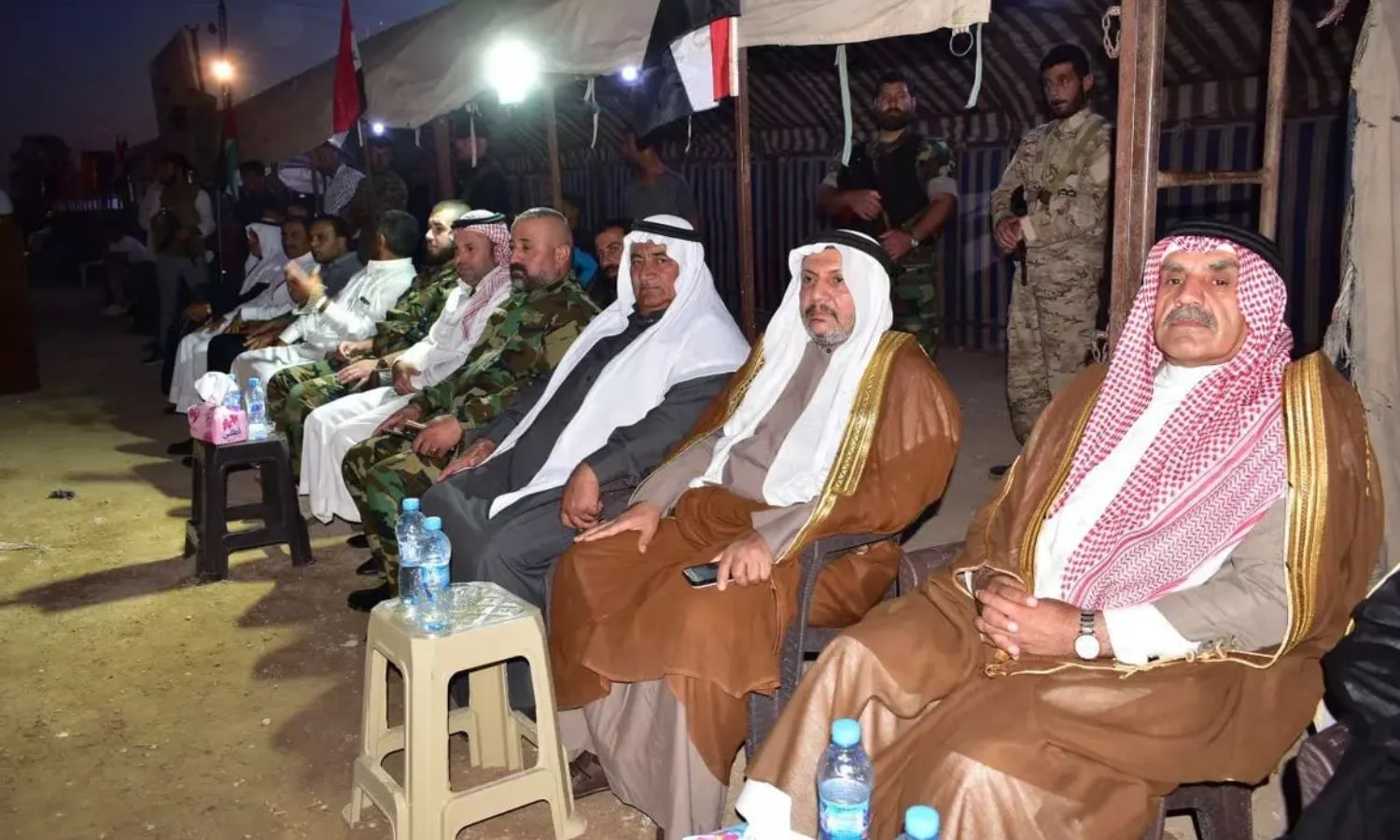 Tribal and clan notables in Deir Ezzor gather in the “Tent of the Homeland” (Khaymat Watan) to support the candidacy of the head of the Syrian regime, Bashar al-Assad, in the elections - 19 May 2021 (Sputnik)
